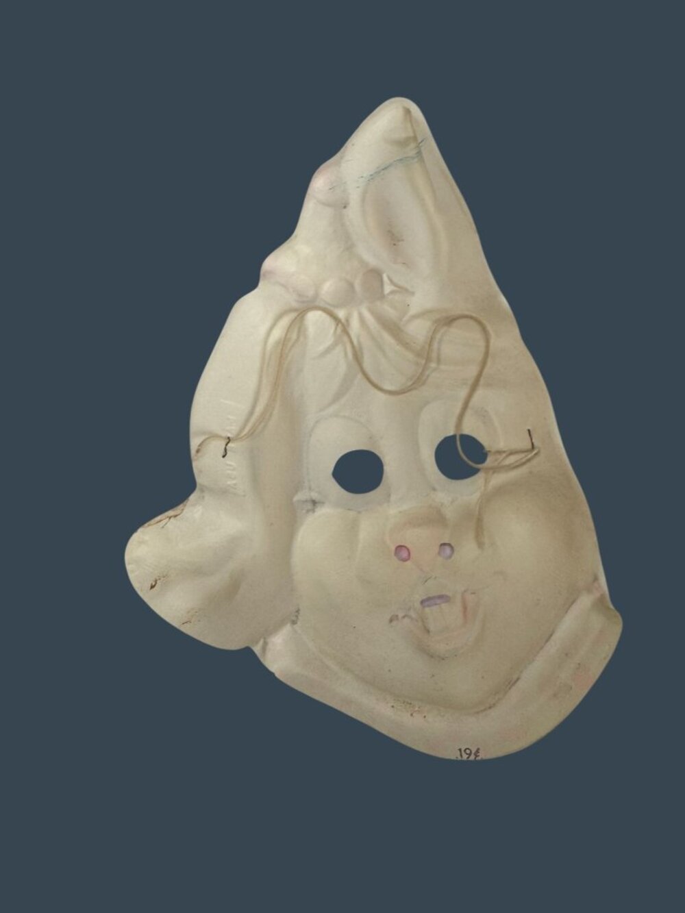 Vintage 1950s 60s Bunny Rabbit Halloween Costume Mask 19¢ Made in USA - Picture 4 of 6